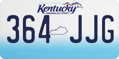 KY license plate 364JJG