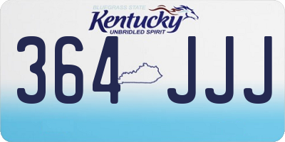 KY license plate 364JJJ