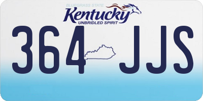 KY license plate 364JJS