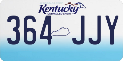 KY license plate 364JJY