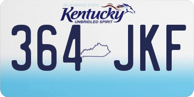 KY license plate 364JKF