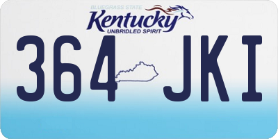 KY license plate 364JKI
