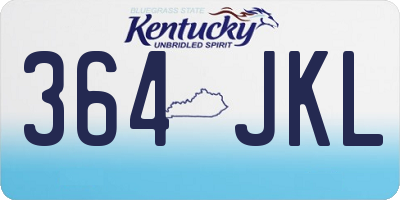 KY license plate 364JKL
