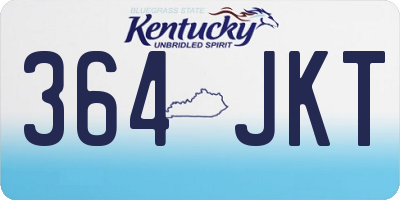 KY license plate 364JKT