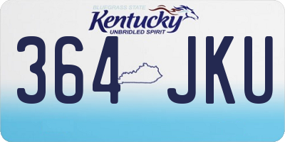 KY license plate 364JKU