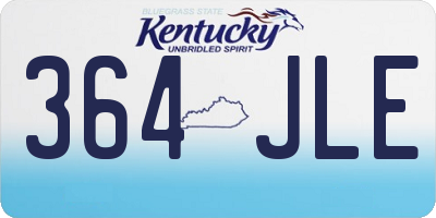 KY license plate 364JLE