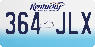 KY license plate 364JLX