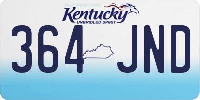 KY license plate 364JND