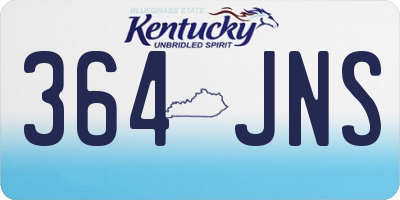 KY license plate 364JNS