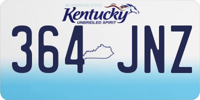 KY license plate 364JNZ