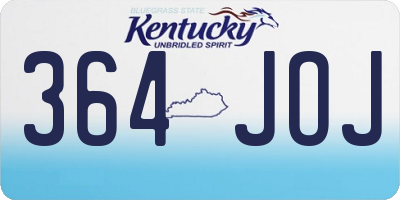KY license plate 364JOJ