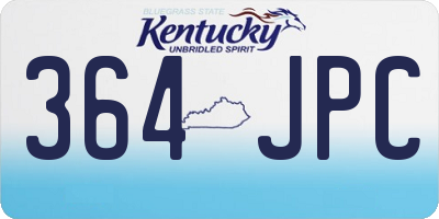 KY license plate 364JPC