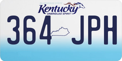 KY license plate 364JPH