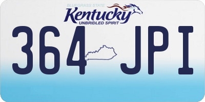 KY license plate 364JPI