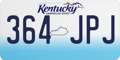 KY license plate 364JPJ