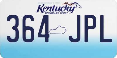 KY license plate 364JPL