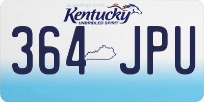 KY license plate 364JPU