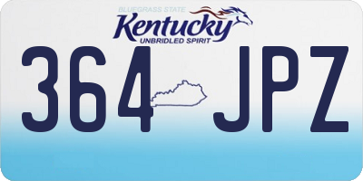 KY license plate 364JPZ
