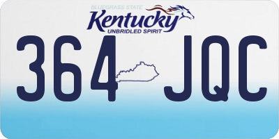 KY license plate 364JQC