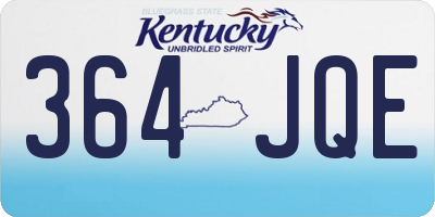 KY license plate 364JQE