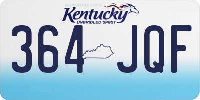 KY license plate 364JQF