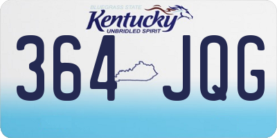 KY license plate 364JQG