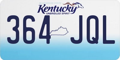 KY license plate 364JQL