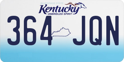 KY license plate 364JQN