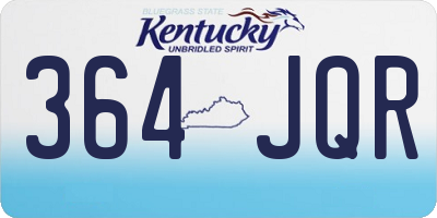 KY license plate 364JQR