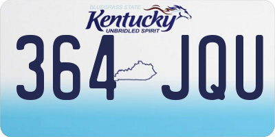 KY license plate 364JQU