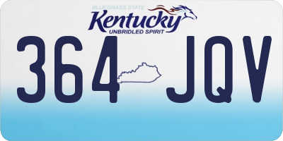 KY license plate 364JQV
