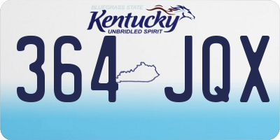 KY license plate 364JQX