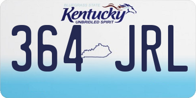 KY license plate 364JRL