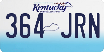 KY license plate 364JRN