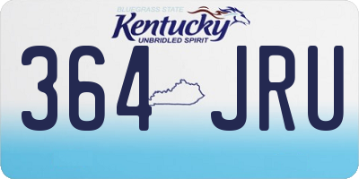 KY license plate 364JRU