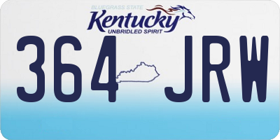 KY license plate 364JRW