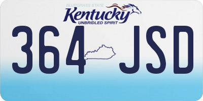 KY license plate 364JSD