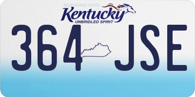 KY license plate 364JSE