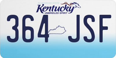 KY license plate 364JSF