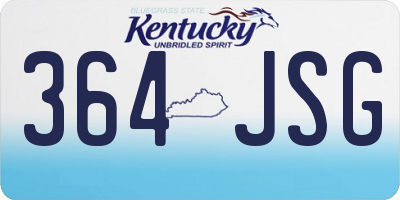 KY license plate 364JSG