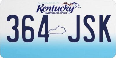 KY license plate 364JSK
