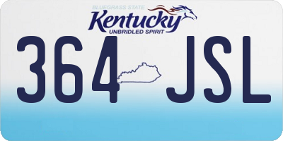 KY license plate 364JSL