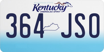 KY license plate 364JSO