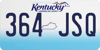 KY license plate 364JSQ
