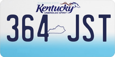 KY license plate 364JST