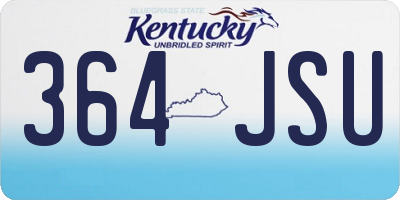 KY license plate 364JSU
