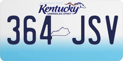 KY license plate 364JSV