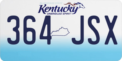 KY license plate 364JSX