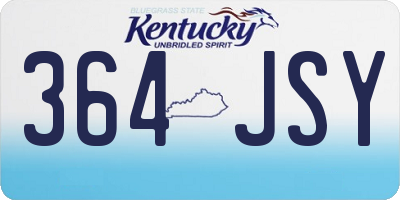 KY license plate 364JSY