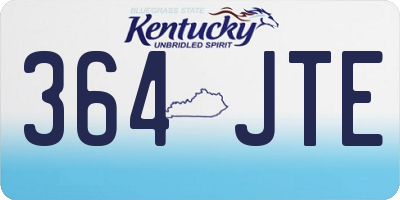 KY license plate 364JTE